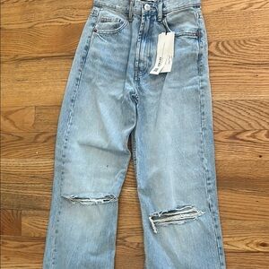 Zara  Distressed Light Blue Jeans